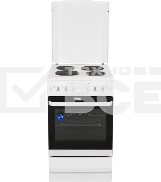 Плита электрическая Hansa FCEW54120 белый, конфорок 4 шт, духовка 62 л, 50 см x 85 см x 60 см