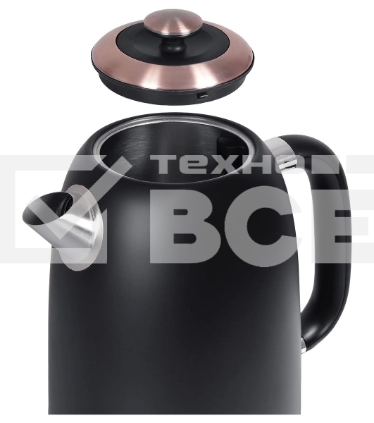 Чайник электрический Hyundai HYK-S4501 1.7л. 2200Вт черный/бронзовый (корпус: нержавеющая сталь/пластик)