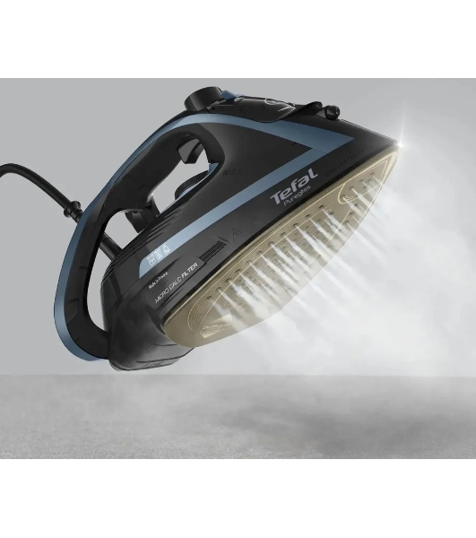 Утюг Tefal FV8R67F1 синий/черный, 3000 Вт, 50 г/мин, 280 г/мин, 270 мл