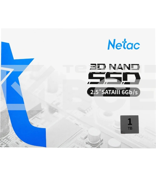 Накопитель SSD Netac N600S, 1TB, SATA III, 2.5