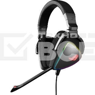 Игровые наушники ASUS ROG Delta S черные (7.1, USB Type-C + A, RGB подсветка, 50 мм, ESS 9281 Pro, микрофон, 90YH02K0-B2UA00)