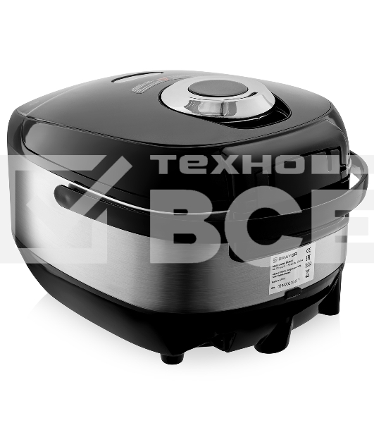 Мультиварка BRAYER BR2402 4л 1250Вт серебристый/черный