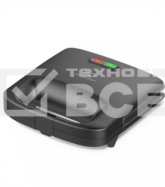 Прибор для выпечки BQ ST2000 Black 3 in 1. MultiChef, мощность: 800 Вт, многофункциональный прибор 3 в 1, 3 пары панелей в комплекте: гриль, венские вафли, сэндвич, антипригарное покрытие панелей Non-Stick PRO , равномерный нагрев, вертикальное хранение, 