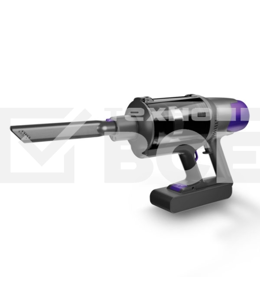 Пылесос вертикальный Centek CT-2572 фиолетовый/черный, питание от аккумулятора, 230 Вт, уборка сухая, пылесборник 1.2 л, работа от АКБ max 90 мин