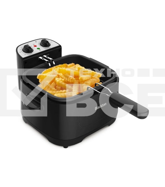 Фритюрница Blackton Bt DF1112 Black. Потребляемая мощность 2000 Вт/Мах. объем 3л/Параметры электропитания 220-240 В,50Гц/Класс защиты от поражения электрическим током Класс I/Регулировка температуры/Компактный размер/Быстрый нагрев до 90 градусов