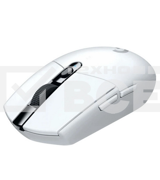 Мышь беспроводная Logitech G304 Lightspeed белый, 12000 dpi, радиоканал, USB, кнопки - 6