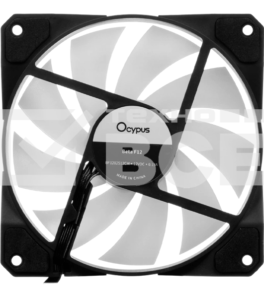 Реверсный вентилятор Fan Ocypus Beta F12 BK ARGB PWM черный