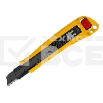 Нож Denzel 18 мм, сменное лезвие, SK4, корпус из цинкового сплава + TPR, торцевой зажим, фото6