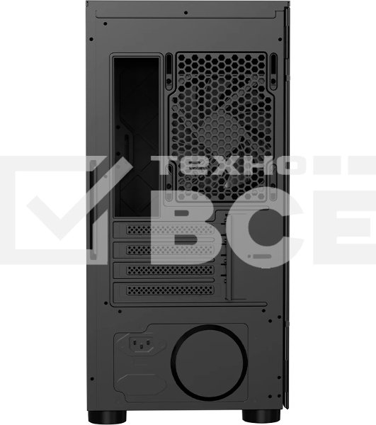 Компьютерный корпус без блока питания PCCOOLER LM300 ARGb BK, Flat Mid Tower, черный, TG, 0.45 SPCC, 1x120мм mATX, mITX 170/330/150мм 2x2.5