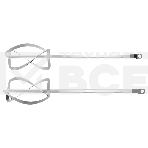 Комплект насадок для строительного миксера Denzel 2 шт., 220х560 мм, оцинкованные, хвостовик HEX13, фото2