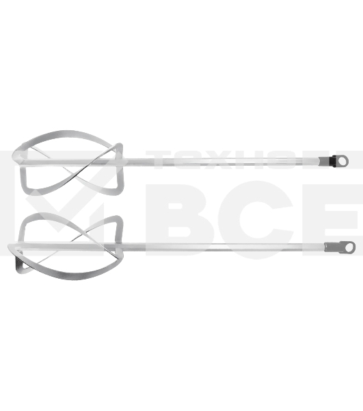 Комплект насадок для строительного миксера Denzel 2 шт., 220х560 мм, оцинкованные, хвостовик HEX13