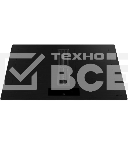 Варочная поверхность со встроенной вытяжкой Smeg HOBD382MB2, 83 см, индукция, слайдерное управление, 4 зоны нагрева, 9 уровней мощности, автоматическое определение посуды, таймер, быстрый старт, индикация остаточного тепла, 650 м3/ч, 8 скоростей + 2 интенсивных режима, энергоэффективность А+, черный
