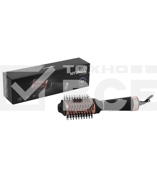 Фен-щетка Hyundai H-HB0115 черный, 1200 Вт, ионизация