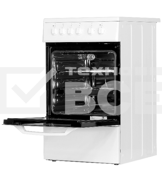 Плита электрическая Beko FFSS57000W белый, конфорок 4 электрических, духовка 60 л, 50 см x 85 см x 60 см