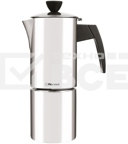 Кофеварка гейзерная Rondell Loft Professional RDS-1512 (ST) стальной, 0.3 л.