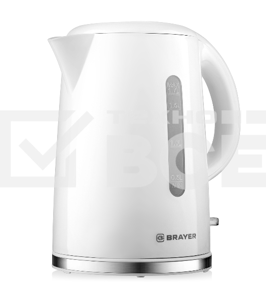 Чайник электрический BRAYER BR6108 1,7 л, 2200 Вт, белый