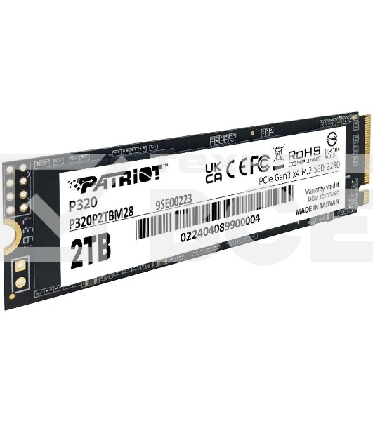 SSD накопитель Patriot P320 2ТБ, M.2 2280, NVMe, R/W 3000MB/2200MB/s
