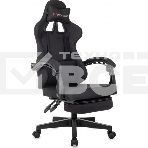Кресло игровое Zombie 3 черный Neo Black крестов. пластик, подст. для ног, фото 1