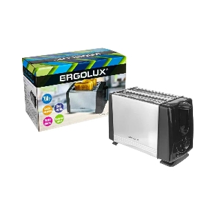 Тостер ERGOLUX ELX-ET03-C72 черный/нерж. сталь