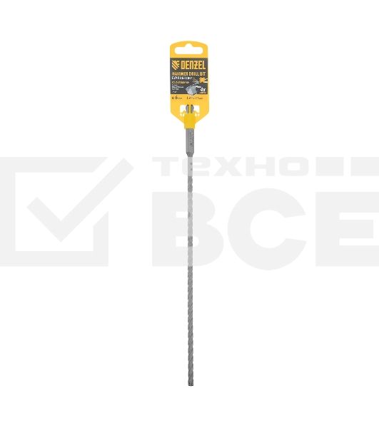 Бур по бетону Denzel цельная крестовая пластина, 6x315 мм, SDS PLUS