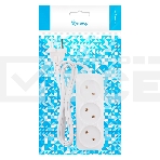 Удлинитель Smartbuy, 3 гнезда 1,5 метра 6А/1,35кВт без заземления ШВВП 2х0,75 (SBE-10-3-1,5-F), фото2