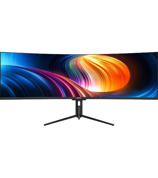 Монитор 49' Dahua DHI-LM49-EW410CA VA 5120x1440, 120 Гц, 1 мс, 32:9, 400 кд/м², HDMI 2.1, DP 1.4, 3.5 Jack, USB Hub (2x USB-A), динамики (2x3 Вт), HDR10, изогнутый экран (1800R), черный