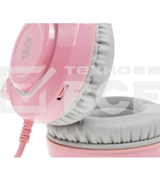 Гарнитура проводная с микрофоном A4 Bloody G521 розовый 2.3м мониторные USB оголовье (G521 (PINK))