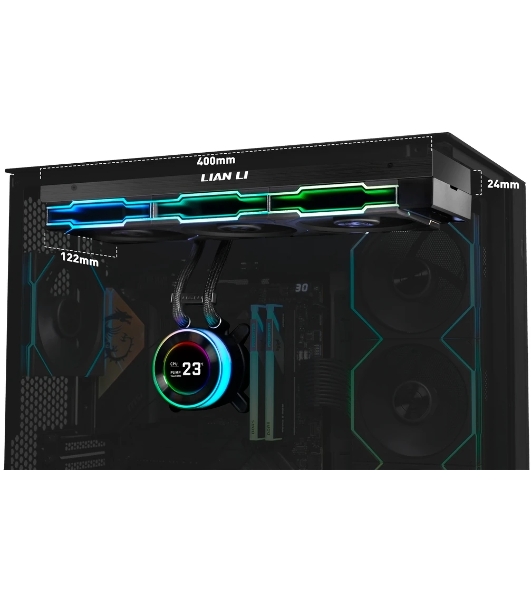 Система жидкостного охлаждения Lian-Li HydroShift II LCD-C 360TL ARGB Soc-AM5/AM4/1700/1851 черный 4-pin 33dB Al+Cu LCD Ret (G89.GHS2LCD36TB.R0)