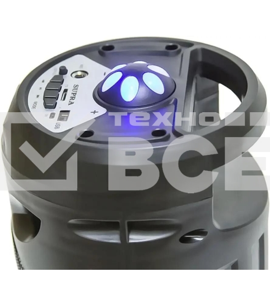 Акустическая система SUPRA SMB-330, 20Вт, с караоке, Bluetooth, FM, USB, черный