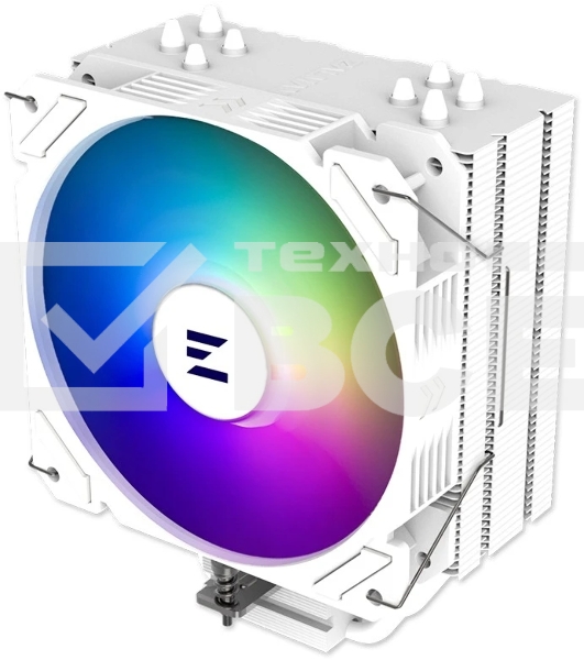 Кулер ZALMAN CNPS9X PERFORMA WHITE ARGB, 120мм FAN, 4 HEAT PIPES, 4-PIN PWM, 700-1800 RPM, 28DBA MAX, HYDRO BEARING, FULL SOCKET SUPPORT