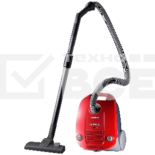 Пылесос Samsung SC4131 красный, 320/1600 Вт, уборка сухая, пылесборник мешок 3 л