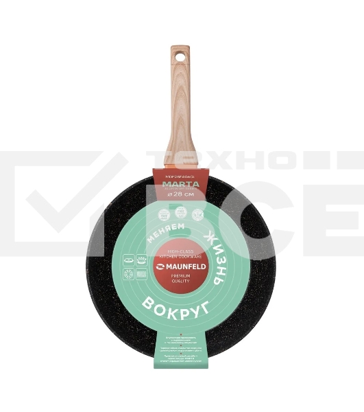 Глубокая сковорода Maunfeld MARTA MDP28FA06CL из кованого алюминия, 28 см