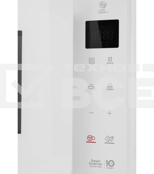 Микроволновая печь LG MW23R35GIH белый, 23 л, 1000 Вт, переключатели - сенсор