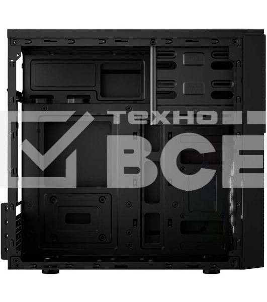 Корпус CBR RD850, без БП, mATX Minitower 1*USB 3.0, 2*USB 2.0, HD Audio+Mic, кабель питания 1.2м, черный PCC-MATX-RD850-WPSU