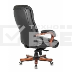 Кресло руководителя Бюрократ T-9925WALNUT/BLACK черный, кожа, крестовина дерево, фото21