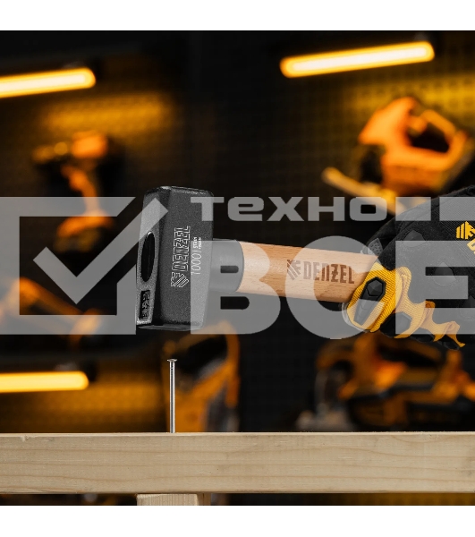 Кувалда Denzel 1000 г, кованая головка, буковая рукоятка