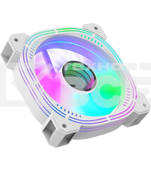 Вентилятор для корпуса Formula Nulight 12WH RGb 120х120x25 белый 3-pin 4-pin (Molex) 19.06дБ (NULIGHT 12WH FR) Ret