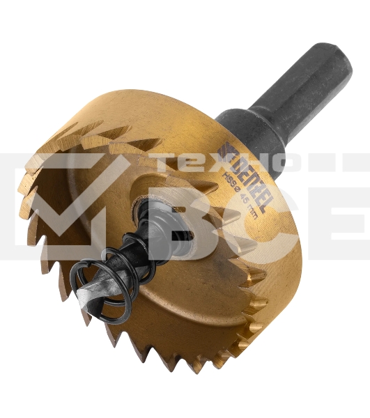 Коронка по металлу Denzel HSS, 45 мм, нитридтитановое покрытие