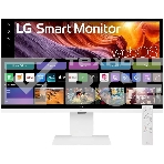 Монитор 31.5' LG UltraFine 32U830SA-W IPS 3840x2160, 60 Гц, 5 мс, 16:9, 400 кд/м², 2xHDMI 2.0, USB-C (65 Вт), USB Hub (2x USB 3.0), 3.5 Jack, HDR10, динамики (2x5 Вт), Smart TV, Wi-Fi, Bluetooth, VESA 100x100, белый, фото 1