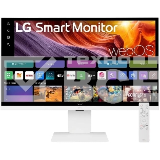 Монитор 31.5' LG UltraFine 32U830SA-W IPS 3840x2160, 60 Гц, 5 мс, 16:9, 400 кд/м², 2xHDMI 2.0, USB-C (65 Вт), USB Hub (2x USB 3.0), 3.5 Jack, HDR10, динамики (2x5 Вт), Smart TV, Wi-Fi, Bluetooth, VESA 100x100, белый