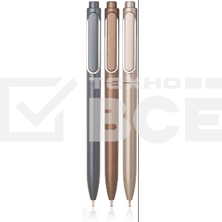 Ручка гелевая автоматическая Deli A12-BK ассорти, черные чернила, линия 0.5мм