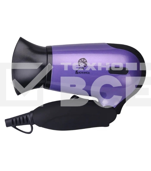 Фен Василиса ФН2-1400 фиолетовый/черный, 1400 Вт, компактный