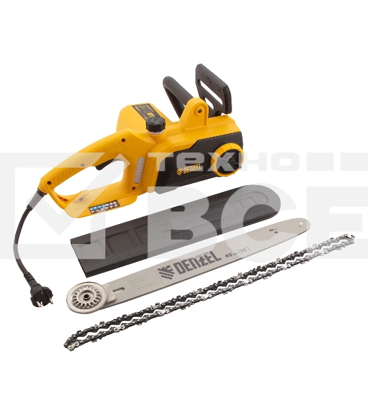 Пила цепная электрическая Denzel EDS-2000P, 2кВт, поперечная, шина 40 см, шаг 3/8, паз 1,3мм, 57зв