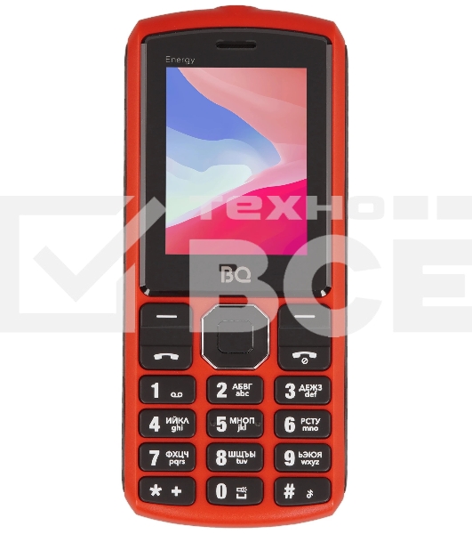 Мобильный телефон BQ 2452 Energy красный/черный