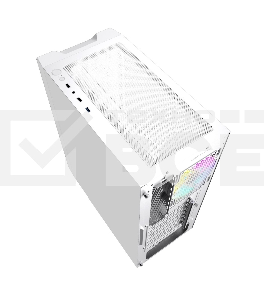 Компьютерный корпус Powercase Mistral Evo White, Tempered Glass, 1x 120mm PWM ARGb fan + ARGb Strip + 3x 120mm PWM non LED fan, белый, ATX (CMIEW-F4S)