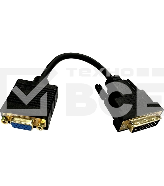 Переходник Buro DVI-D (m) VGA (f) 0.23м (BU-DVI-VGA) черный