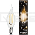 Лампа филам. Gauss Filament 11Вт цок.:E14 свеча 220B св.свеч.бел.теп. CF35 (упак.:10шт) (104801111), фото 1