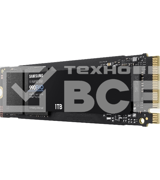 Накопитель SSD Samsung 990 EVO, 1024GB, PCIe 4.0 x4, M.2 2280, NVMe, R/W 5000/4200