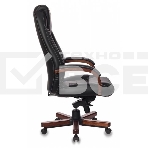 Кресло руководителя Бюрократ T-9923WALNUT/BLACK черный, кожа, крестовина дерево, фото15