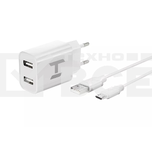 Сетевое зарядное устройство Harper WCH-5113 белый 1xUSB 2.1A + кабель MicroUSB